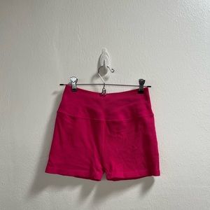 Spiritual Gangster pink ribbed athletic bike shorts
